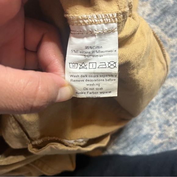 Grace Karin Women's Khaki Chinos Small Missing Button - Picture 5 of 7